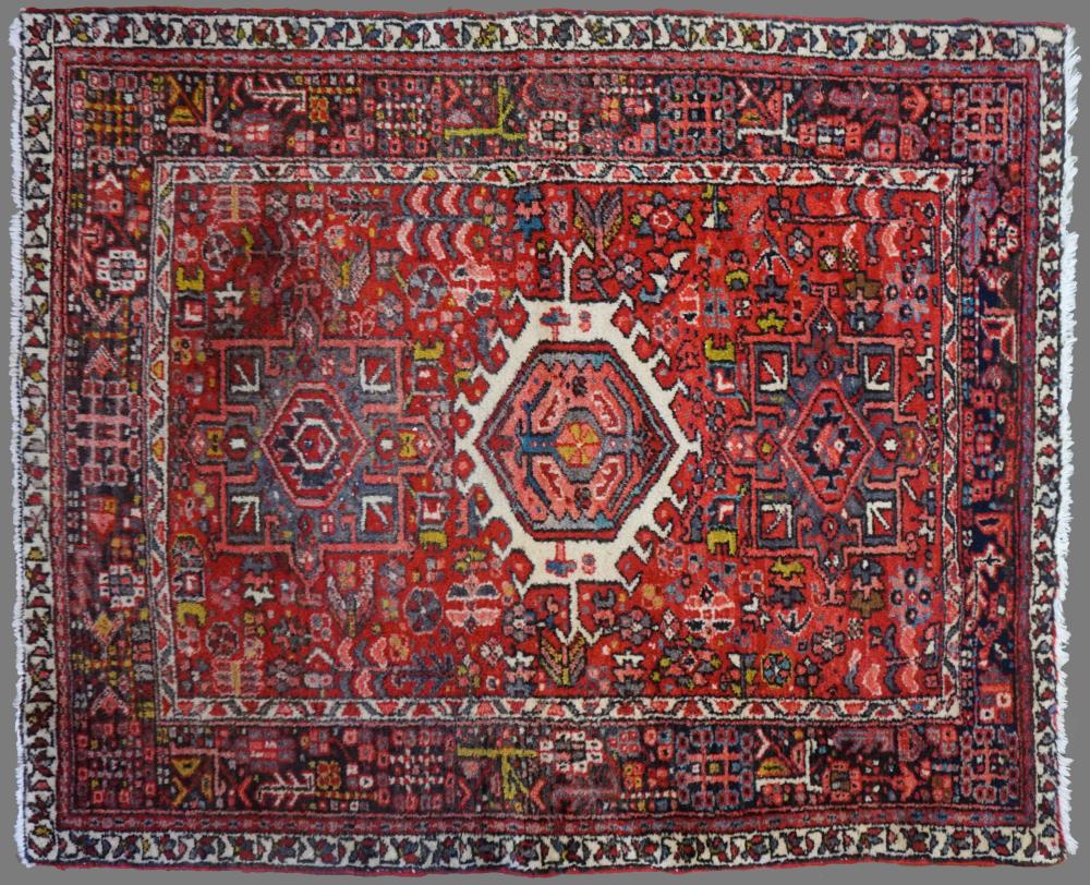 ANTIQUE PERSIAN KERAJEH HAND KNOTTED