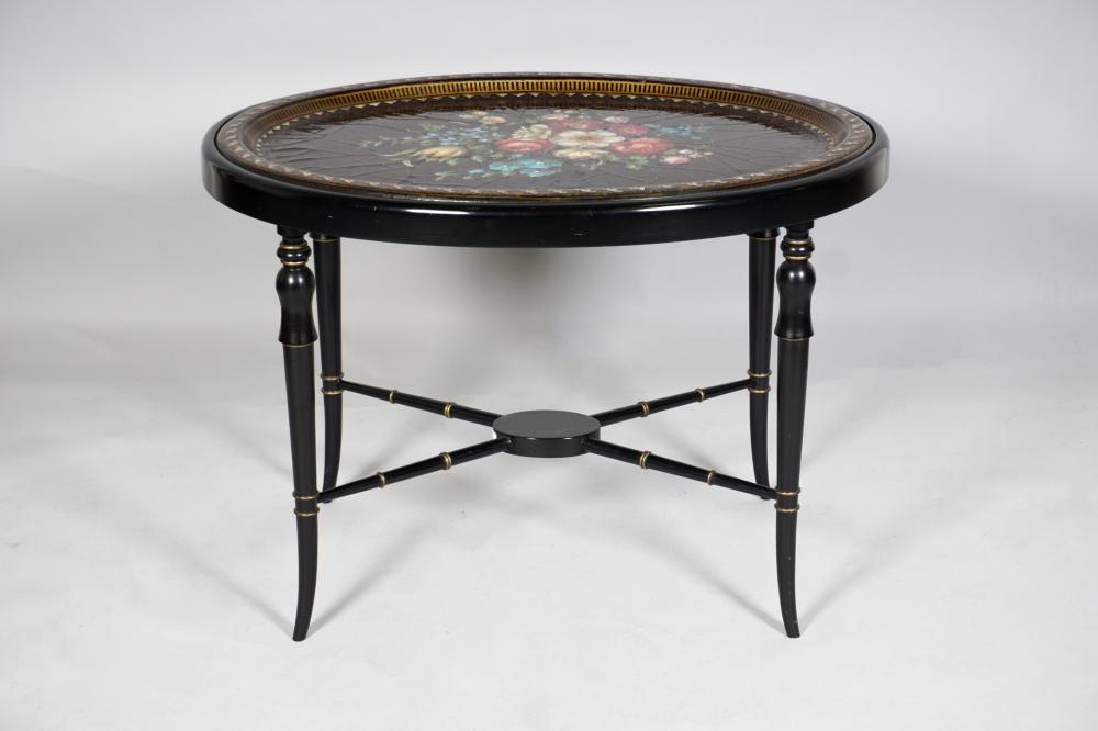 VICTORIAN PAPIER MACHE TRAY TABLE 33c922