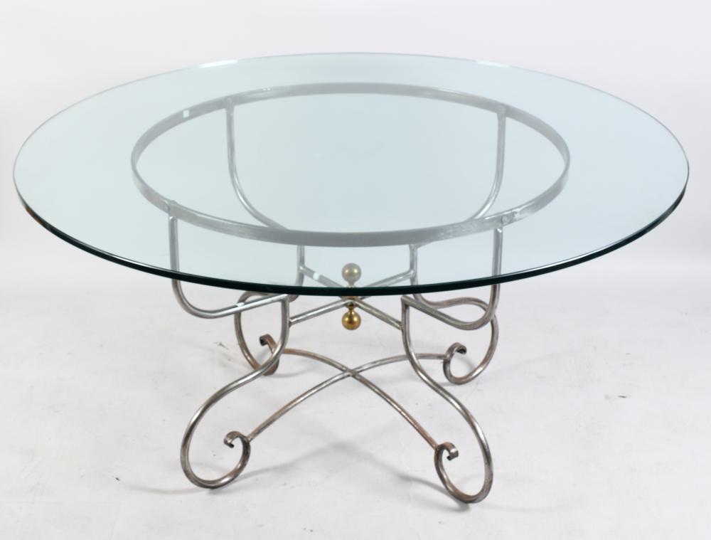 POLISHED IRON BISTRO TABLE HEIGHT  33c944