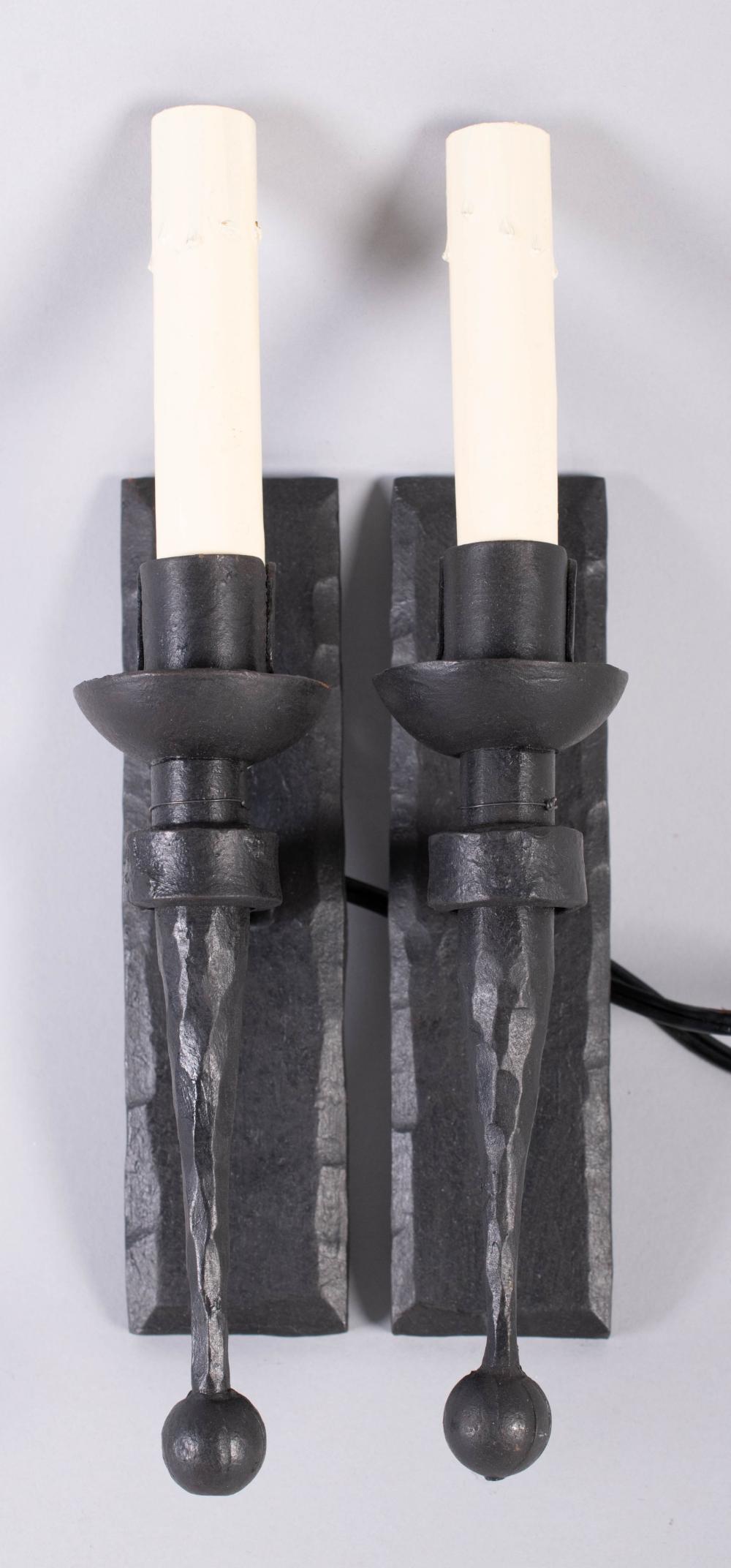 PAIR OF MEDIEVAL STYLE SCONCES