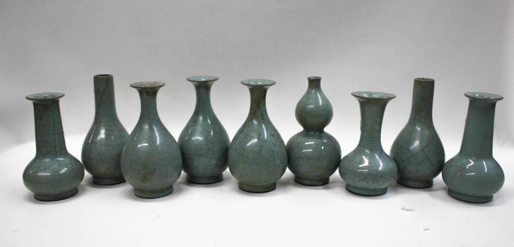 COLLECTION OF NINE CHINESE CELADON 33f12c