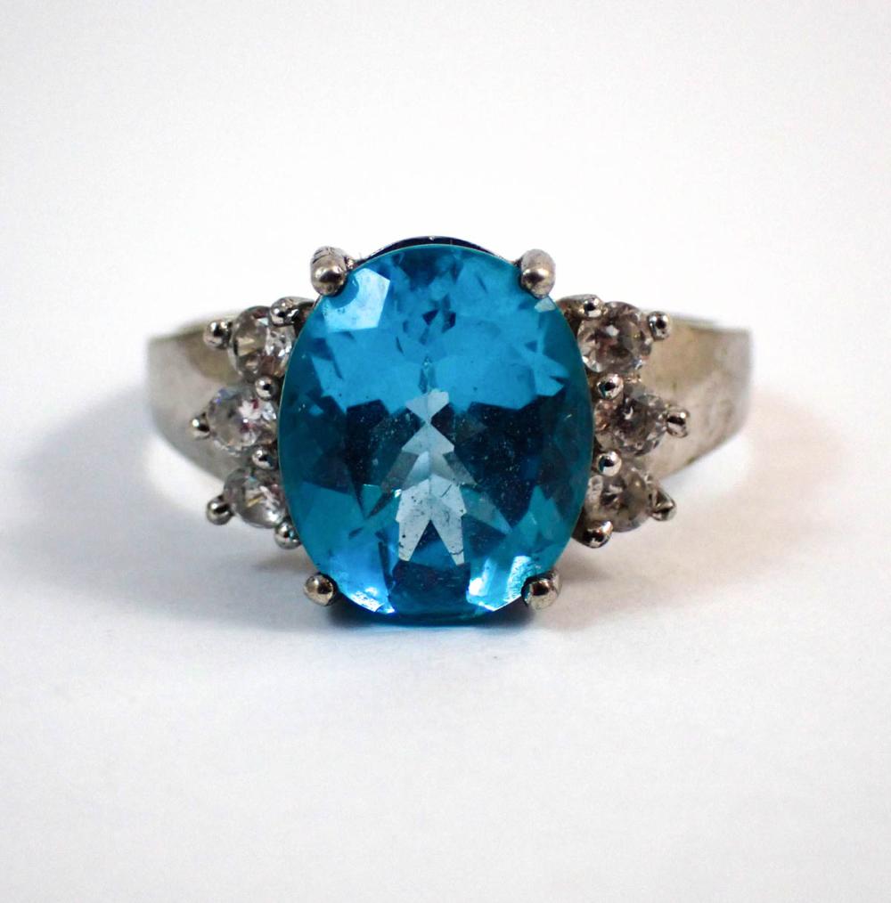 BLUE TOPAZ AND FOURTEEN KARAT WHITE 33f13d