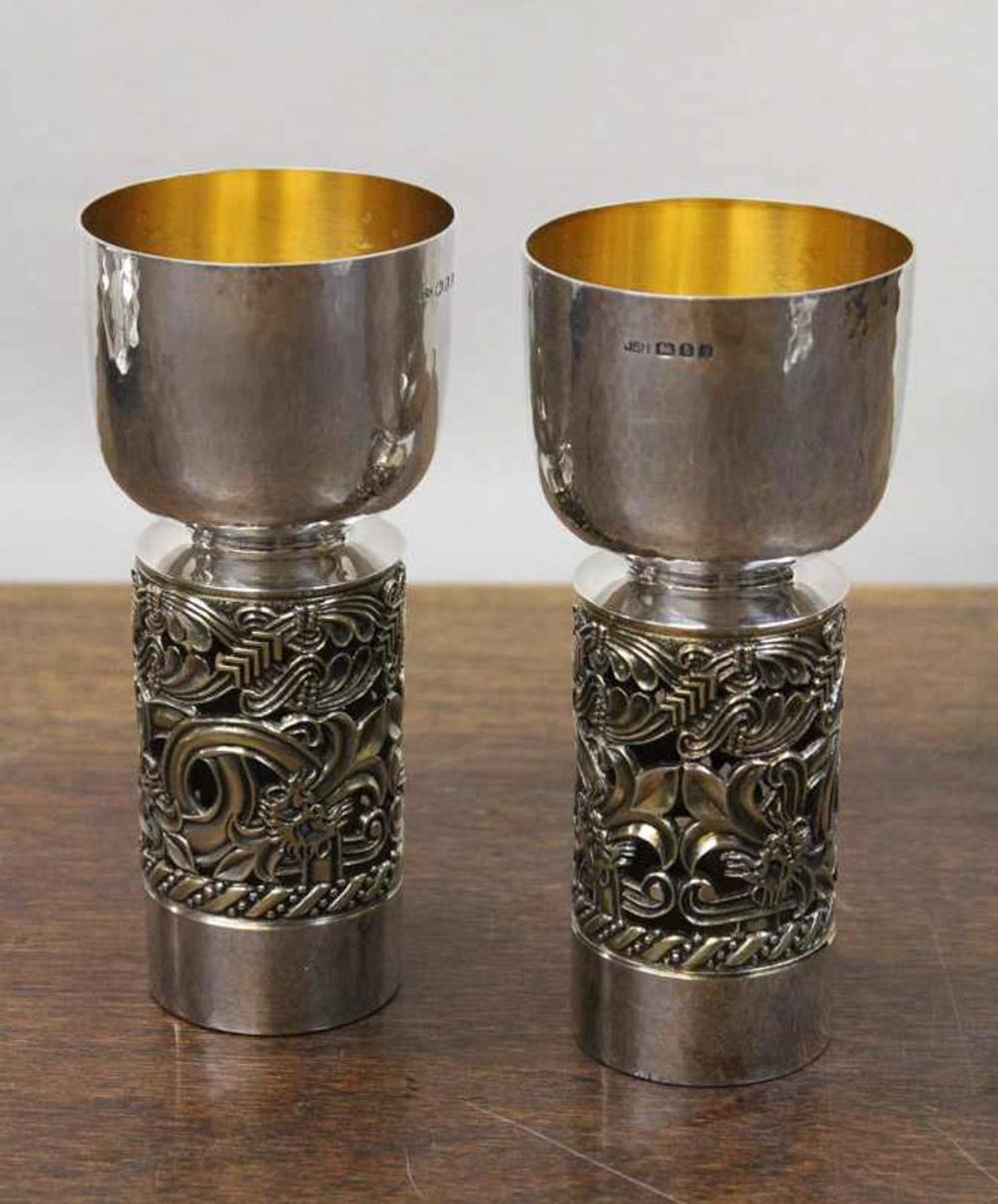 PAIR OF AURUM STERLING SILVER GOBLETS  33f169