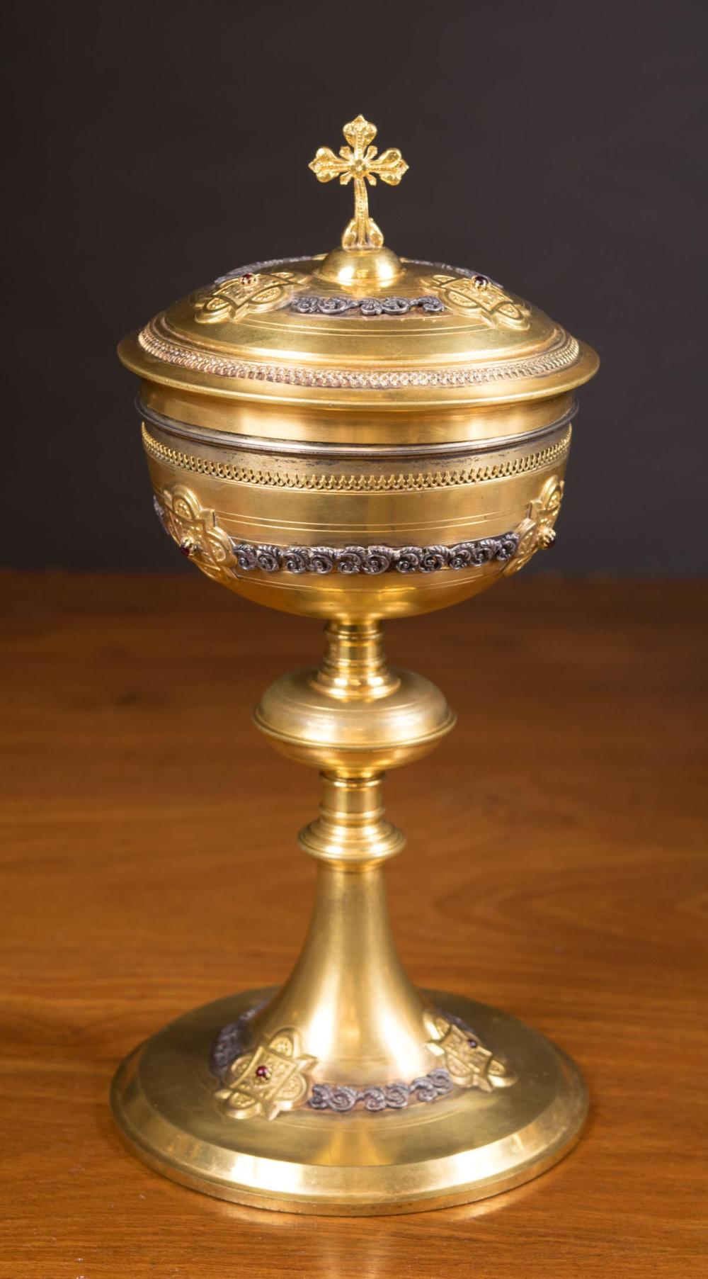 STERLING SILVER COVERED CIBORIUM,