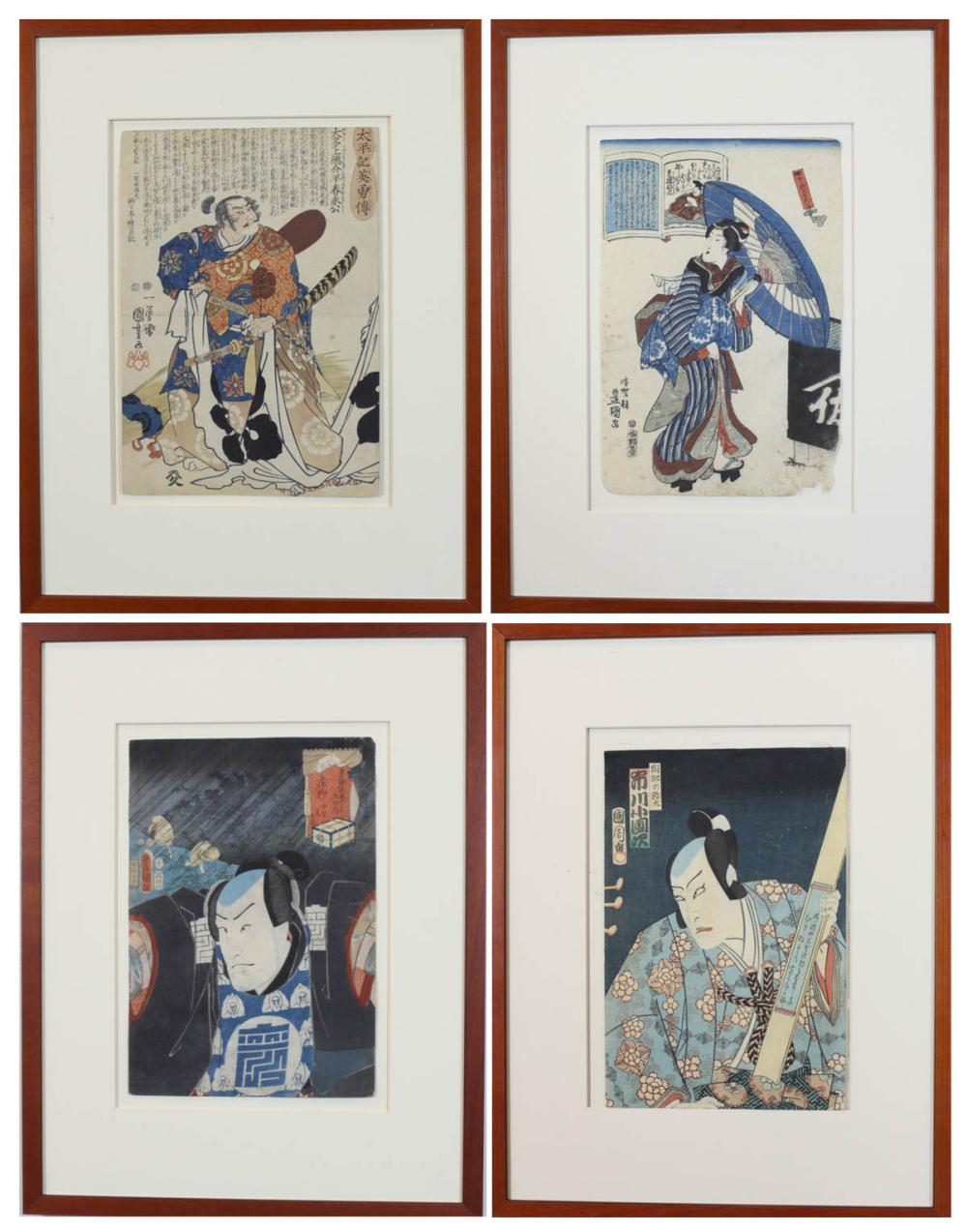 FOUR JAPANESE WOODCUTS: TWO WOODCUTS