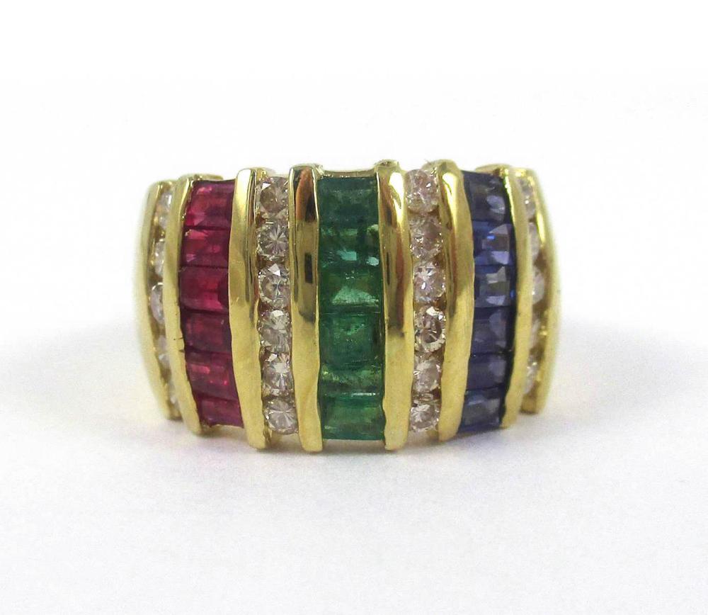 RUBY EMERALD SAPPHIRE AND EIGHTEEN 33f1c7