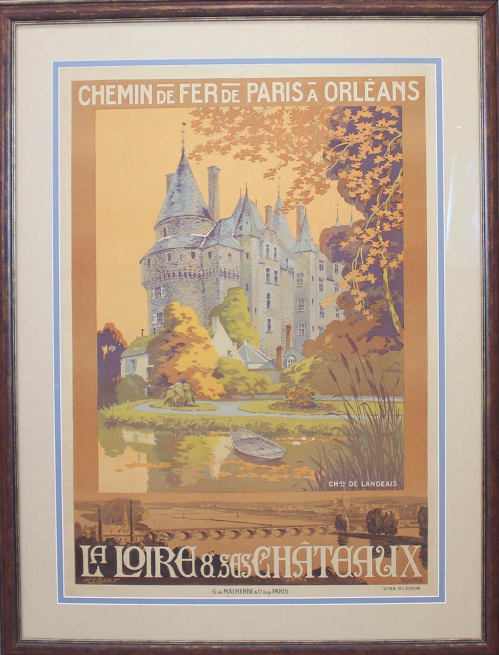 FRENCH RAILWAY TRAVEL POSTER, LA LOIRE