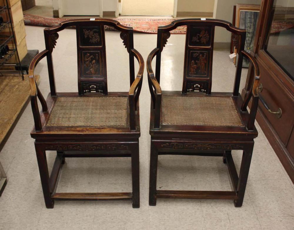 A PAIR OF CHINESE MING STYLE ARMCHAIRS  33f1f7
