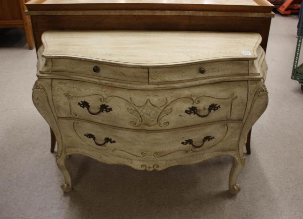 LOUIS XV STYLE BOMBE COMMODE, ITALIAN,