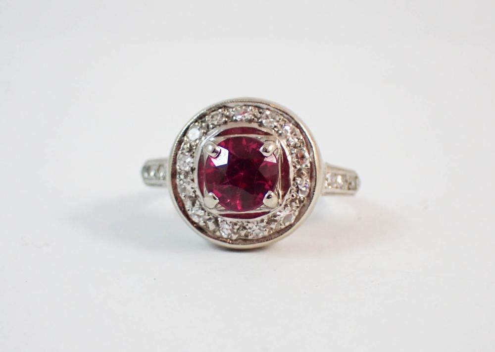 DIAMOND SYNTHETIC RUBY AND PLATINUM 33f269