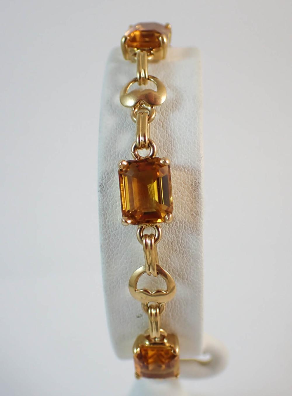 CITRINE AND FOURTEEN KARAT GOLD