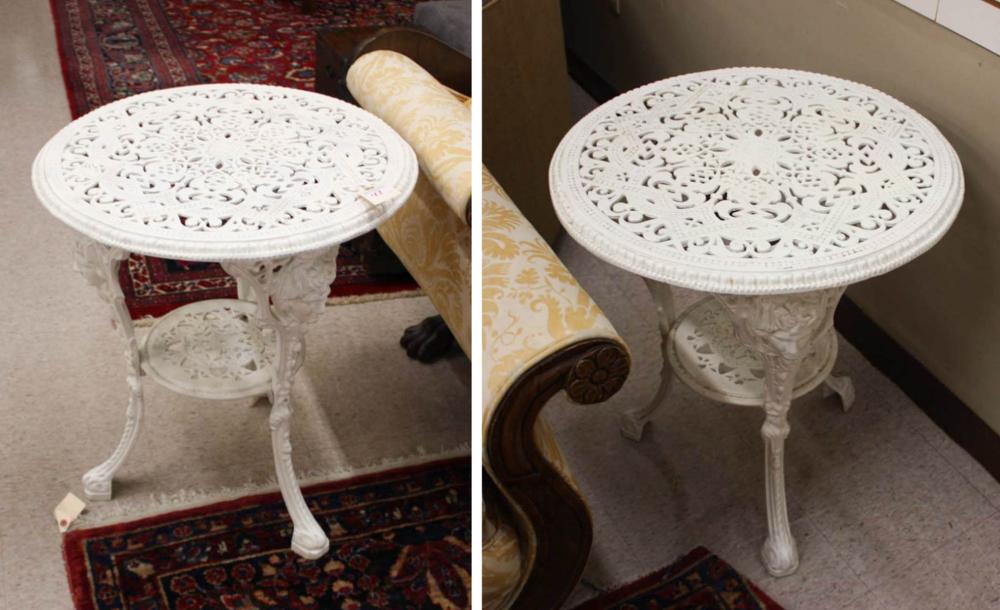 PAIR OF VICTORIAN STYLE WHITE CAST