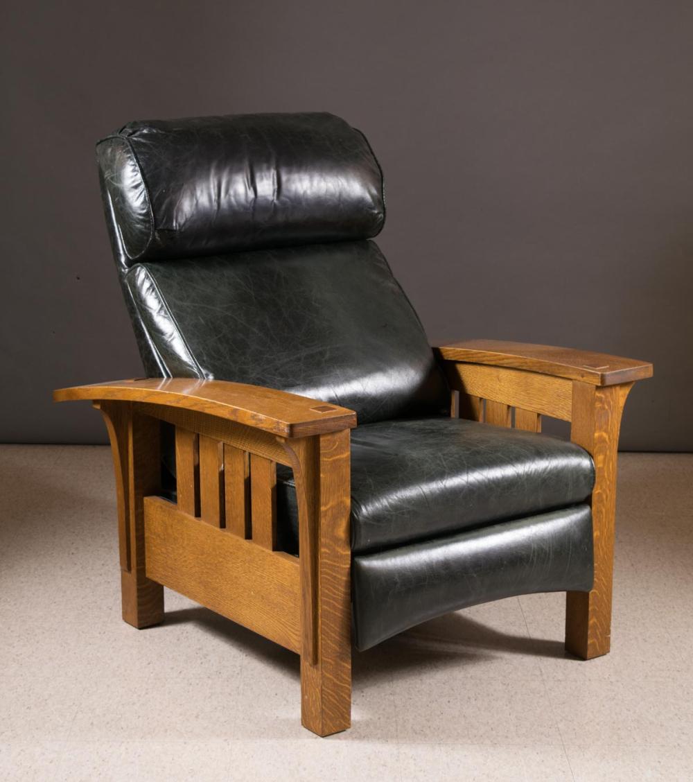 STICKLEY OAK MORRIS BOW ARM RECLINER  33f3a5