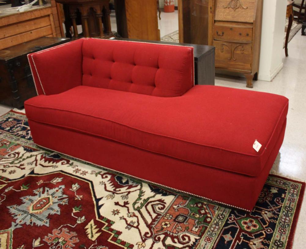 RED CHAISE LOUNGE SOFA, RECENT