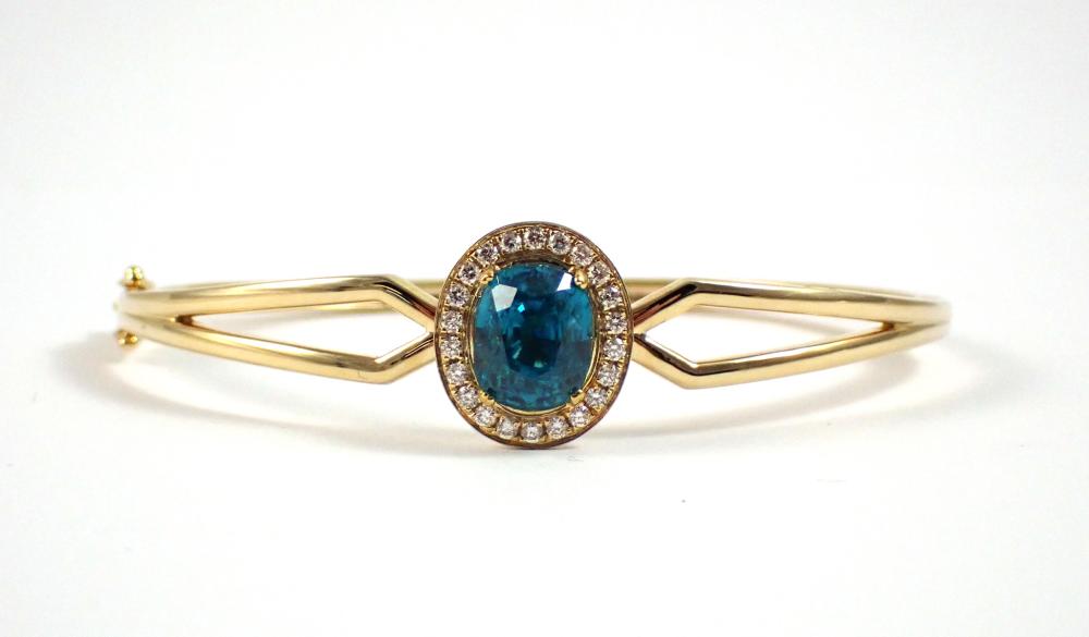 BLUE ZIRCON DIAMOND AND FOURTEEN 33f3f0