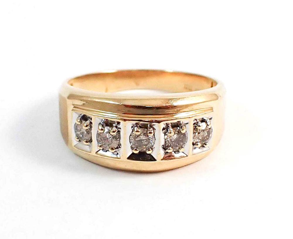 MEN'S DIAMOND AND TWO-TONE GOLD