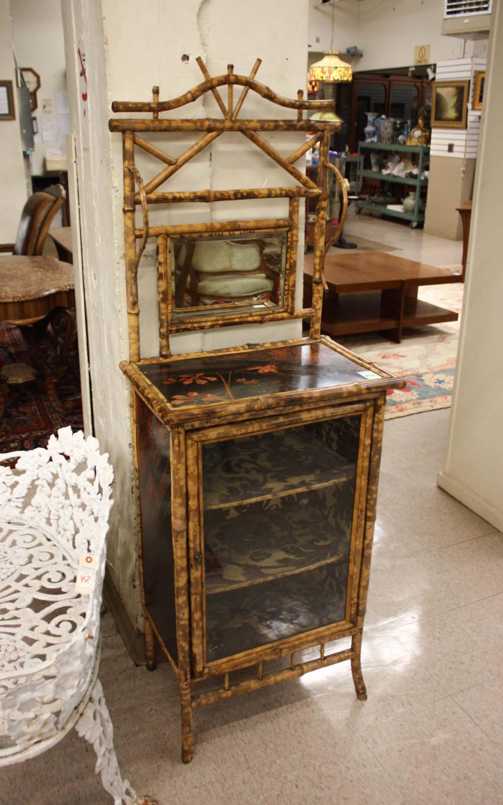 VICTORIAN BAMBOO SIDE CABINET,