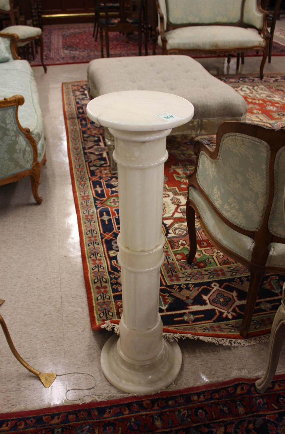 WHITE MARBLE STATUARY FLOOR PEDESTAL  33f416