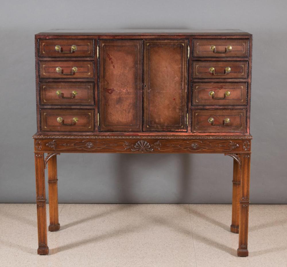 GEORGIAN STYLE CHEST ON STAND  33f49e