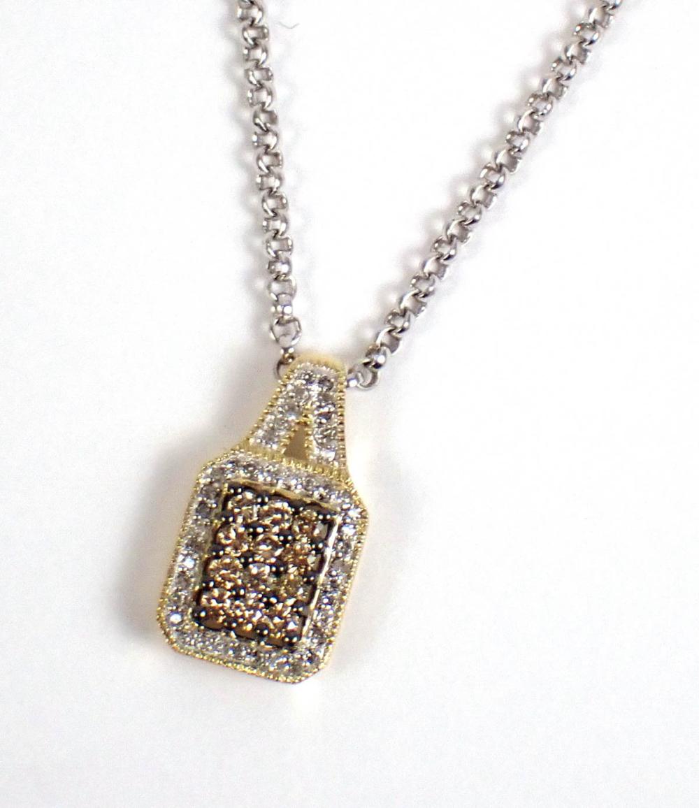 CHAMPAGNE AND WHITE DIAMOND PENDANT 33f4a7