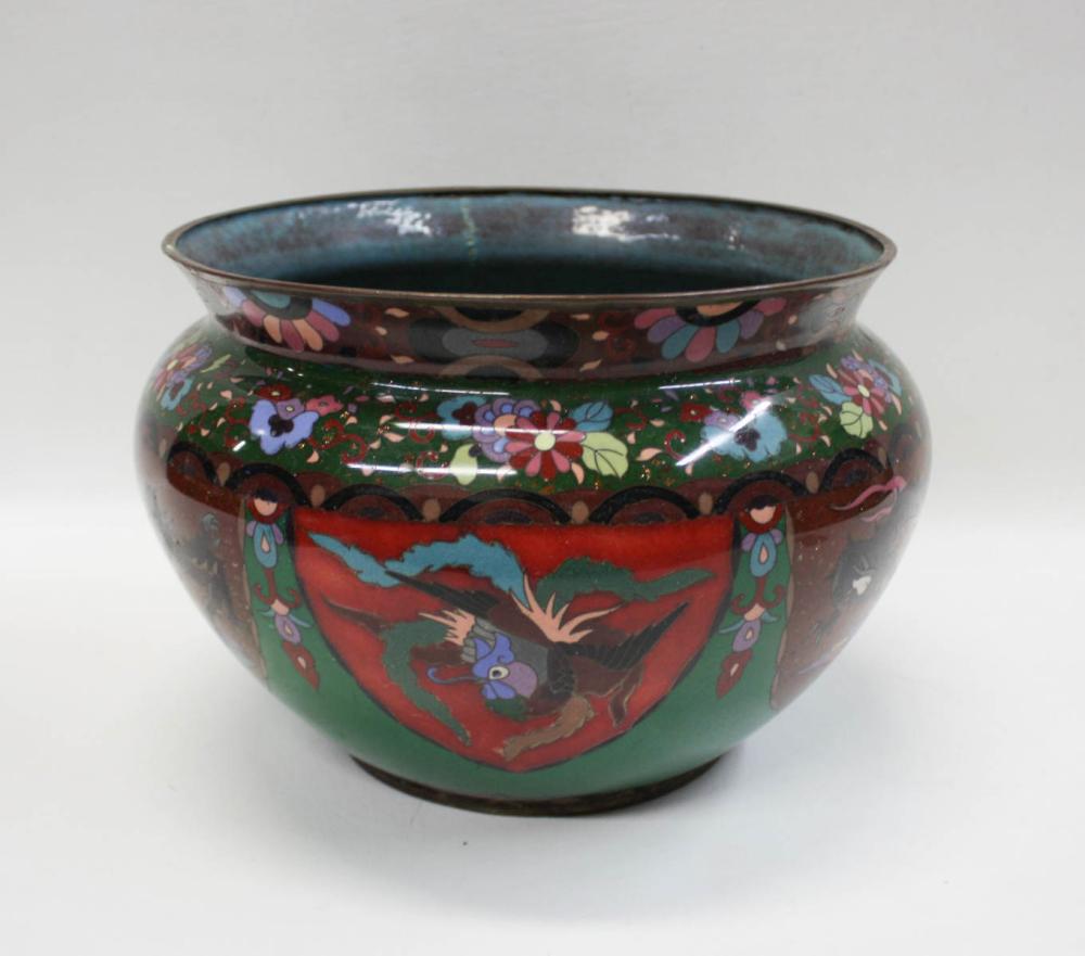 JAPANESE CLOISONNE JARDINIERE,