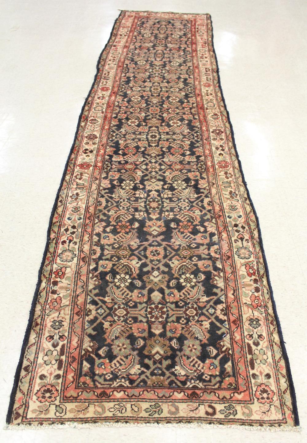 HAND KNOTTED PERSIAN HALL RUG,