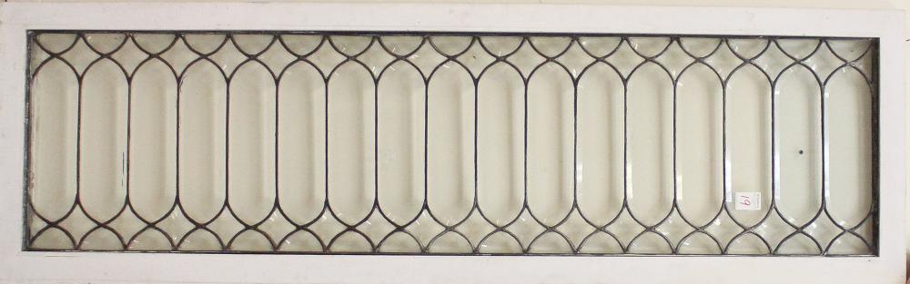 LEADED AND BEVELED GLASS WINDOW,