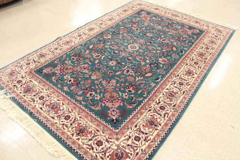 HAND KNOTTED ORIENTAL RUG INDO PERSIAN  33f4ea