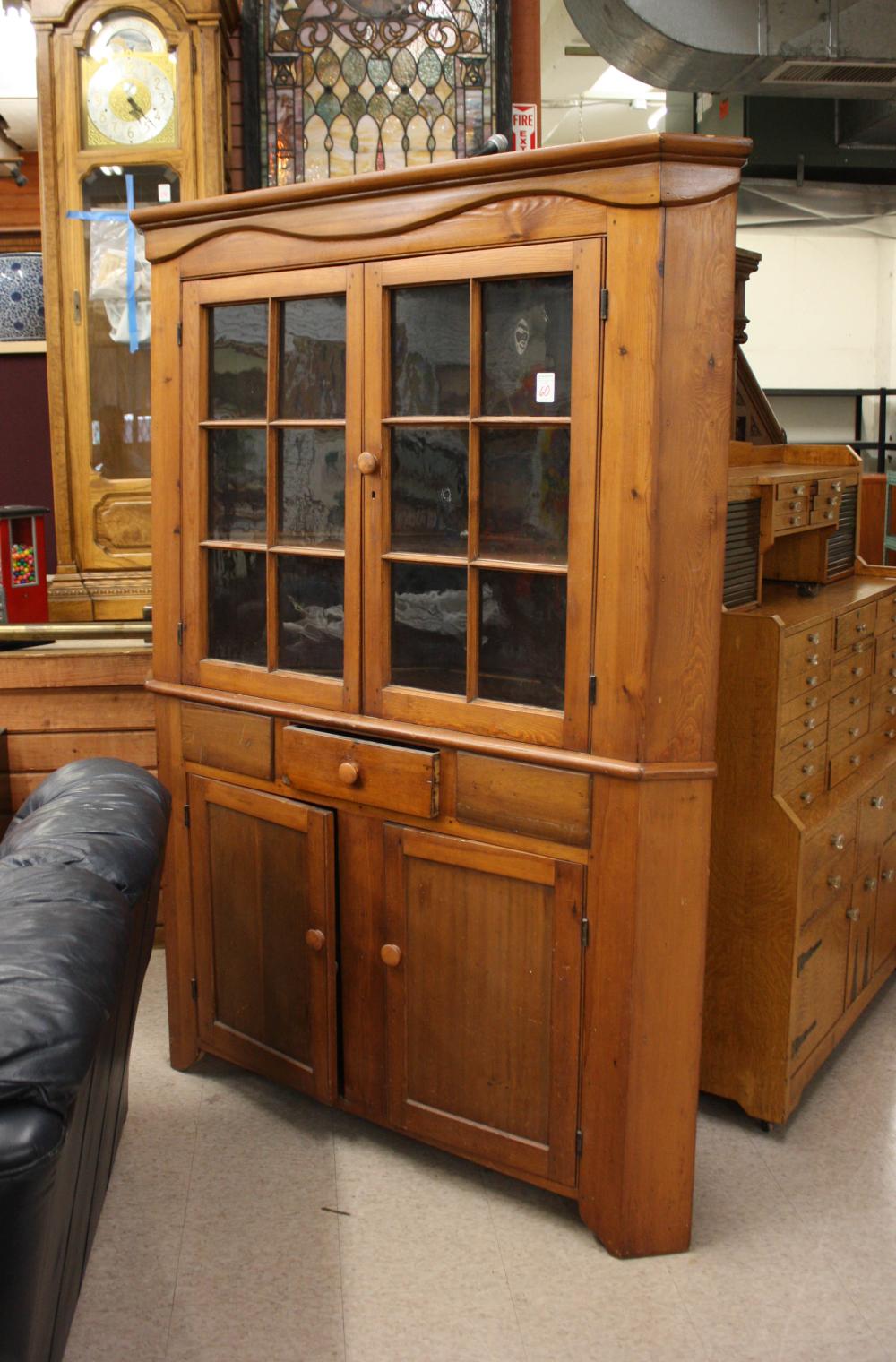 COUNTRY FEDERAL PINE CORNER CABINET,