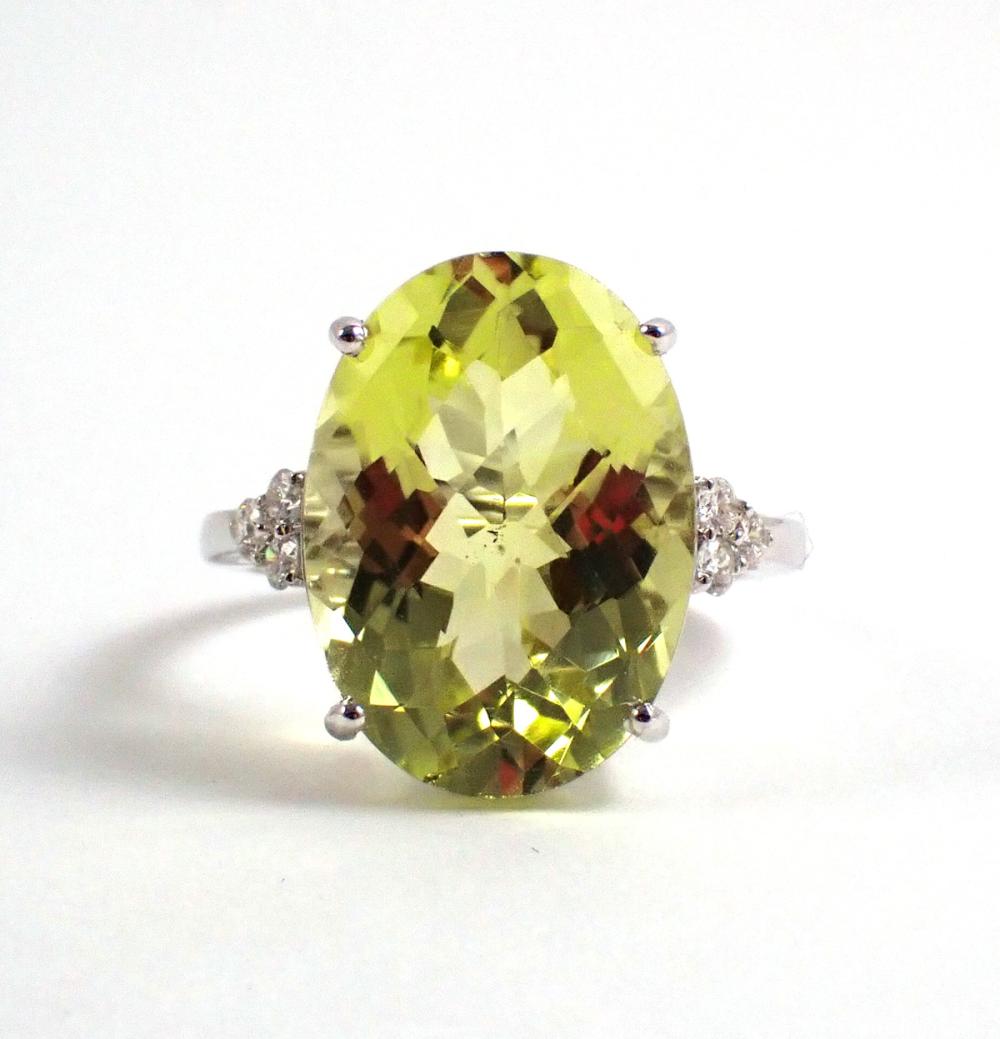 LEMON CITRINE DIAMOND AND FOURTEEN 33f546