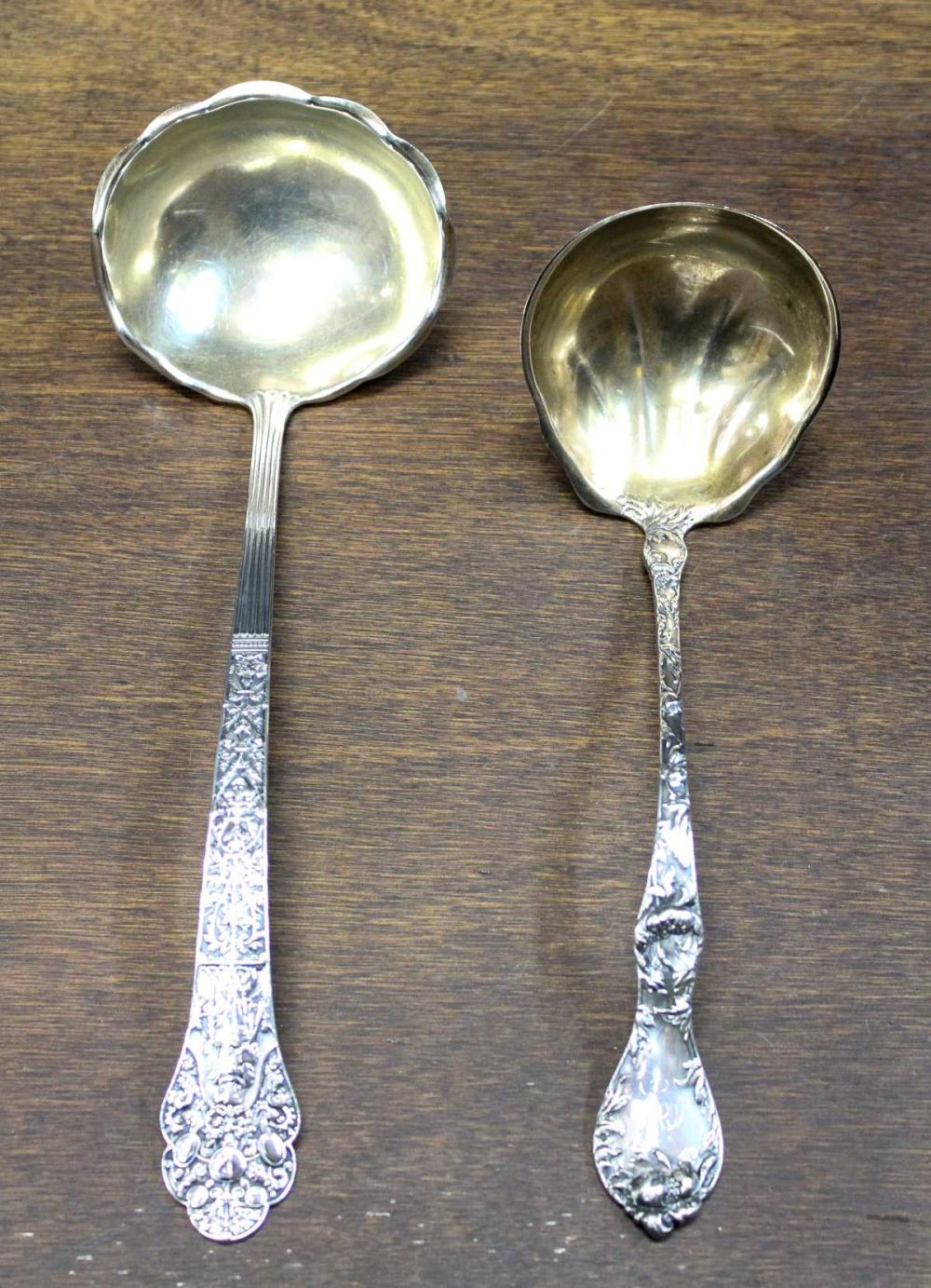 TWO SOLID STERLING SILVER SOUP