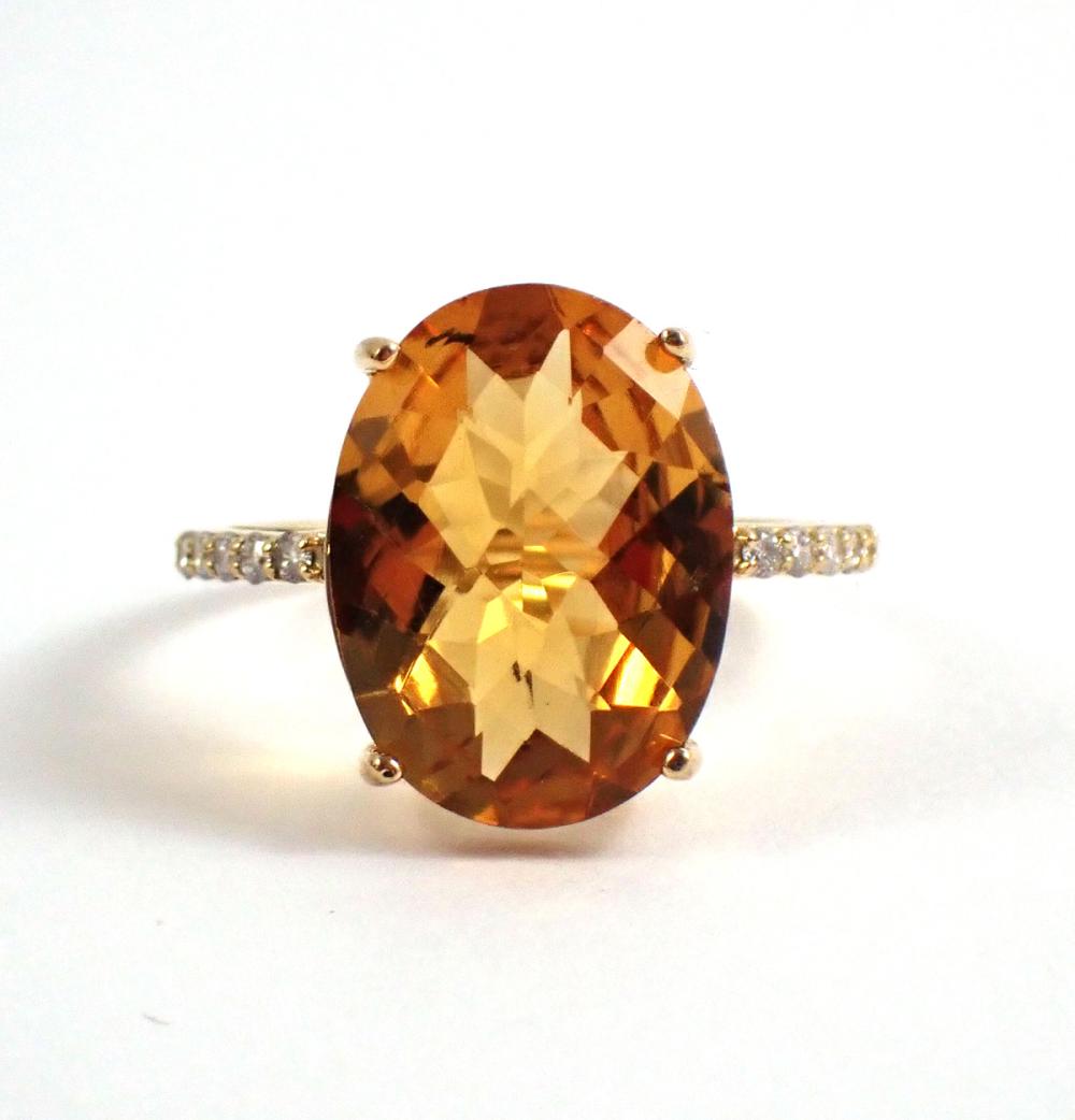 CITRINE DIAMOND AND FOURTEEN KARAT 33f576