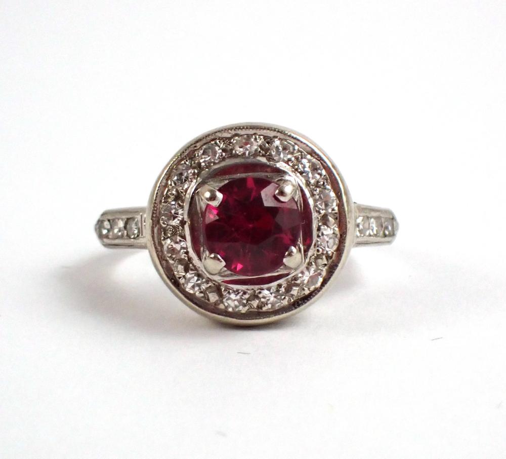 DIAMOND SYNTHETIC RUBY AND PLATINUM 33f5c0