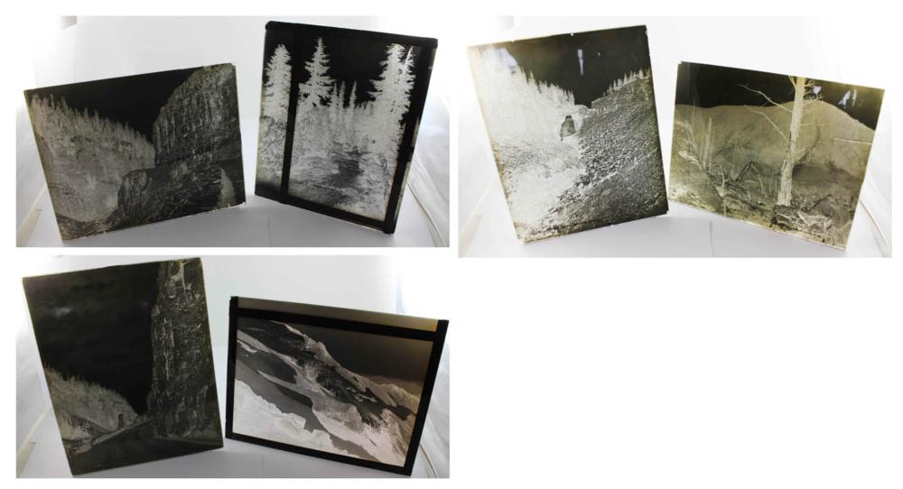 TEN GLASS PHOTOGRAPHIC PLATES TAKEN