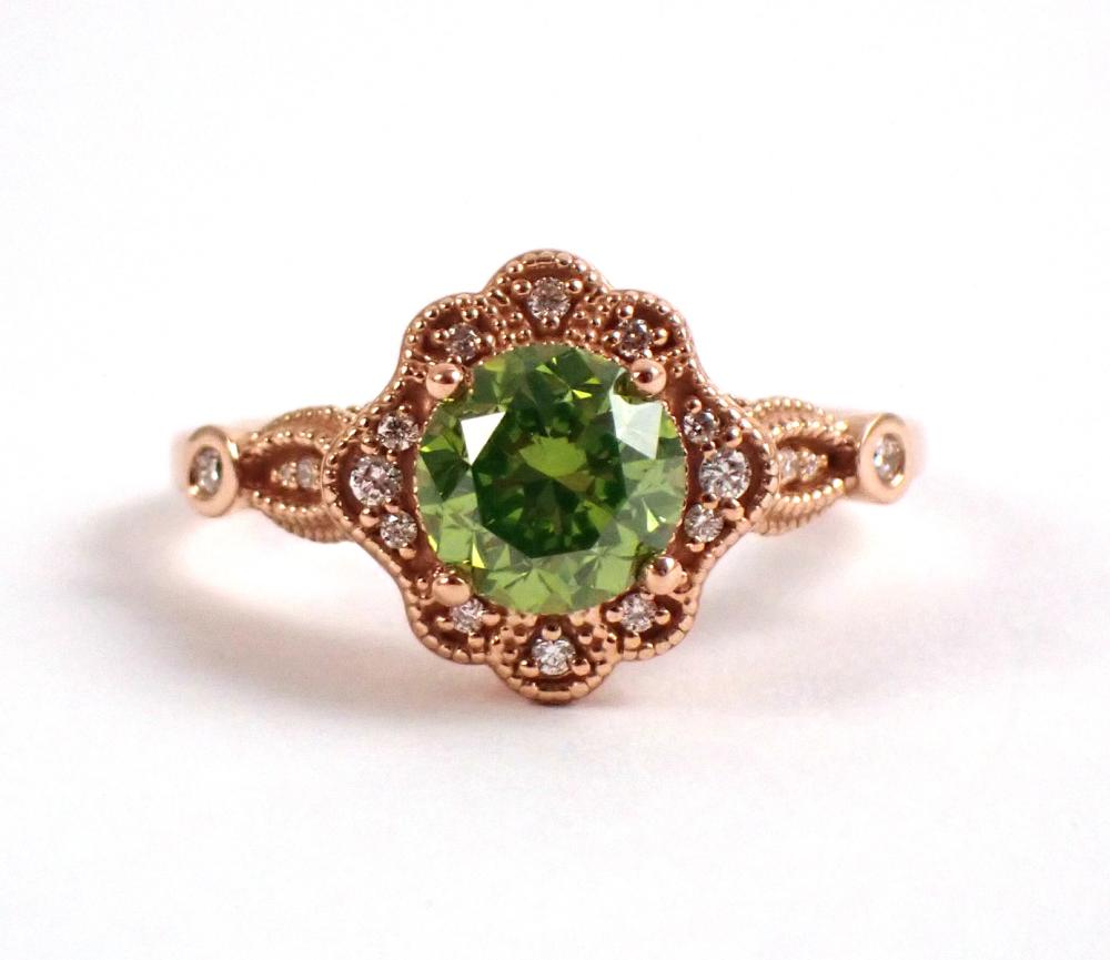 VINTAGE DESIGN GREEN DIAMOND AND 33f61a