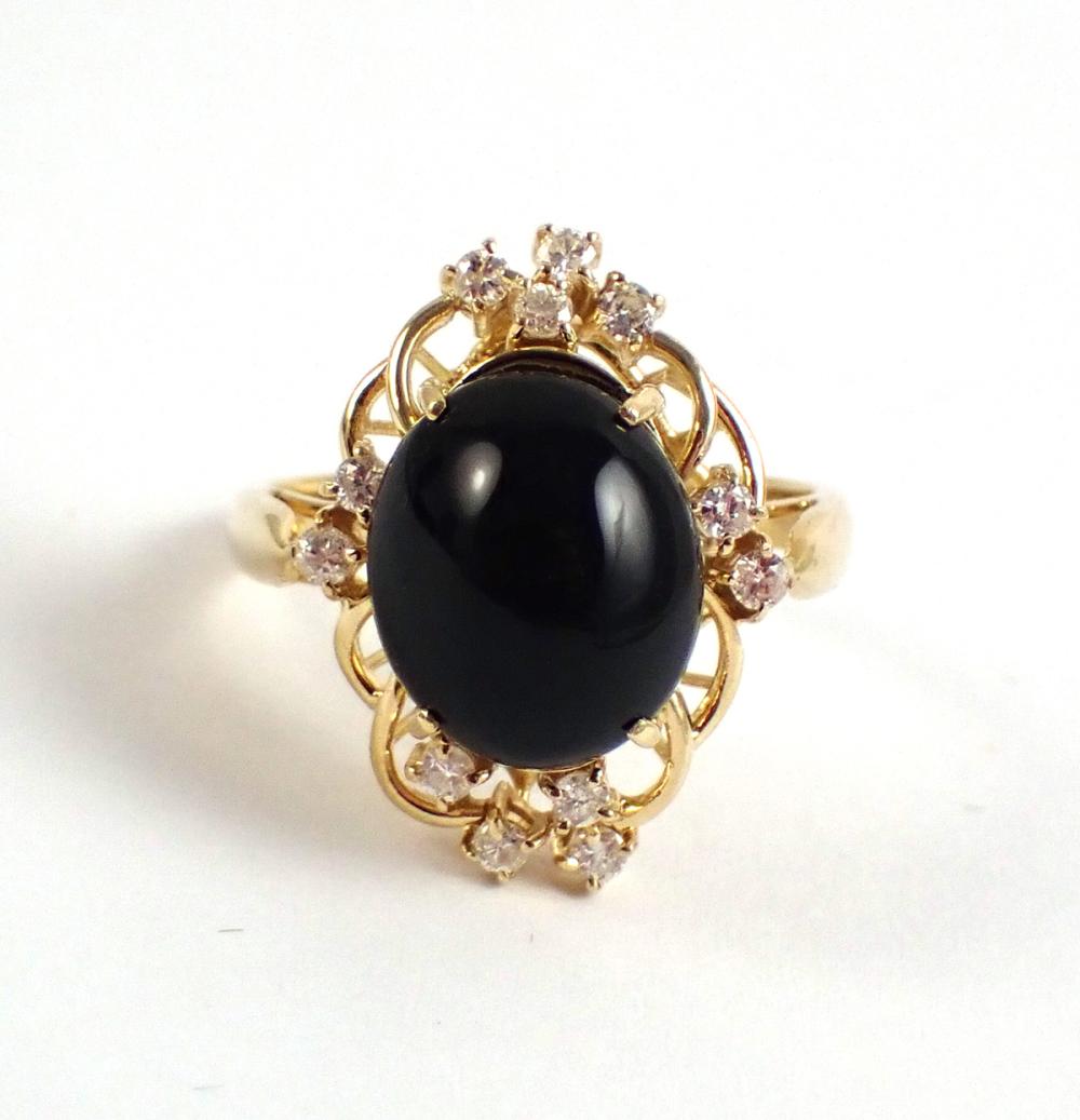 BLACK ONYX DIAMOND AND FOURTEEN 33f660