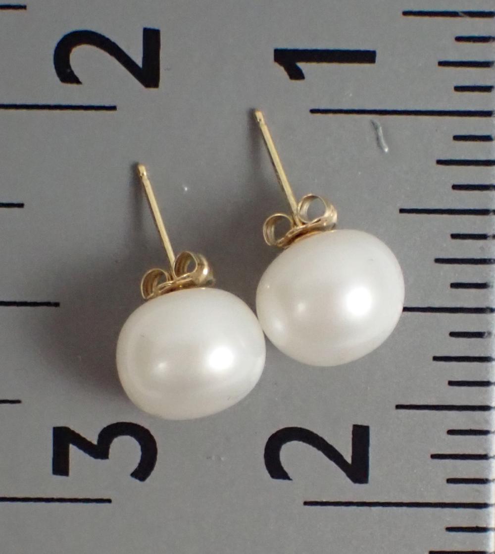 PAIR OF PEARL AND FOURTEEN KARAT 33f6ee