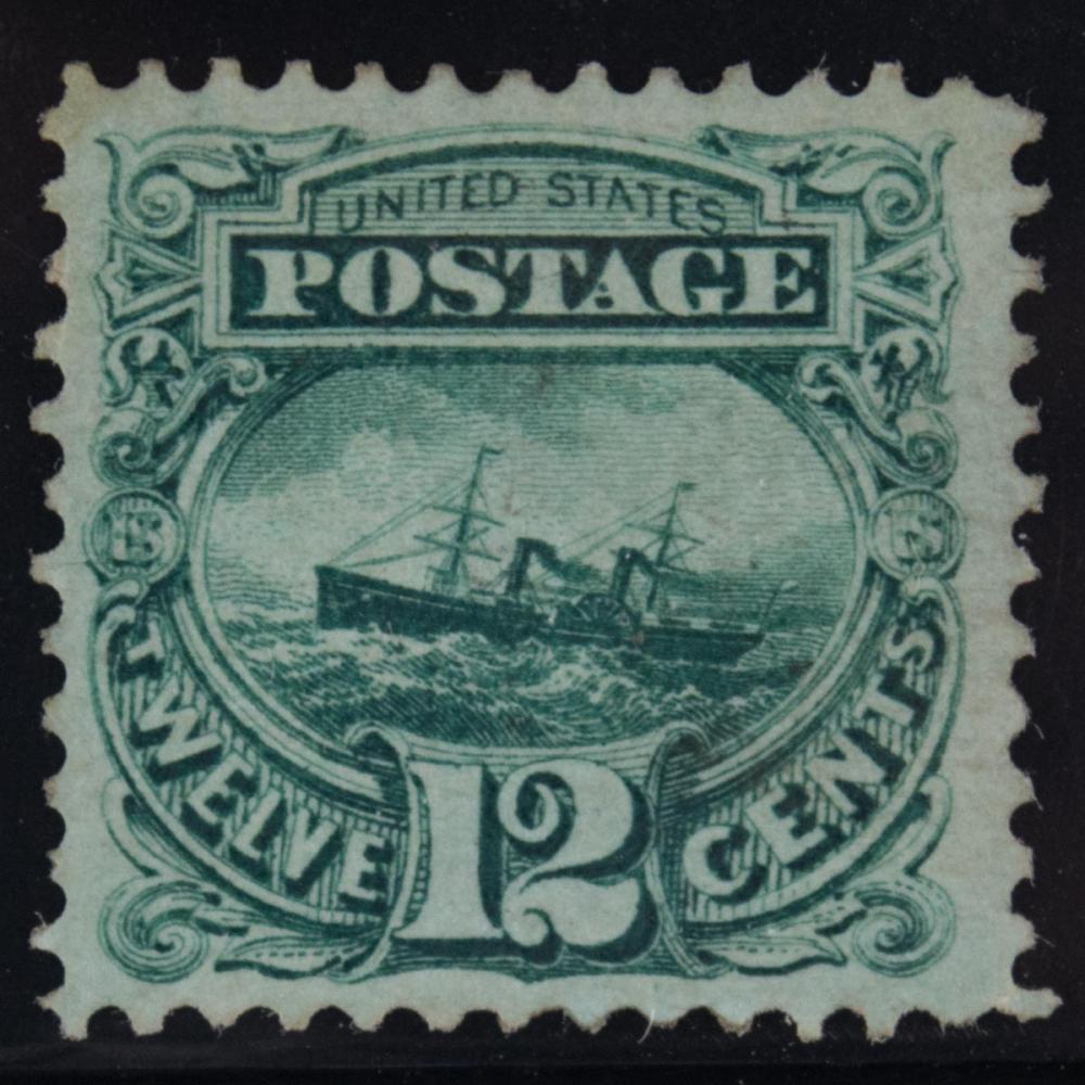 U.S. POSTAGE STAMP, 12C GREEN 'S.S.