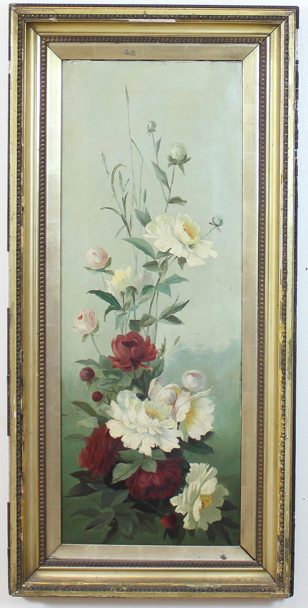 L CLOUGH OIL ON CANVAS FLORAL 33f77b