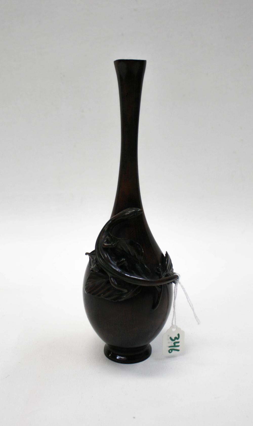 JAPANESE MEIJI PERIOD BRONZE VASE