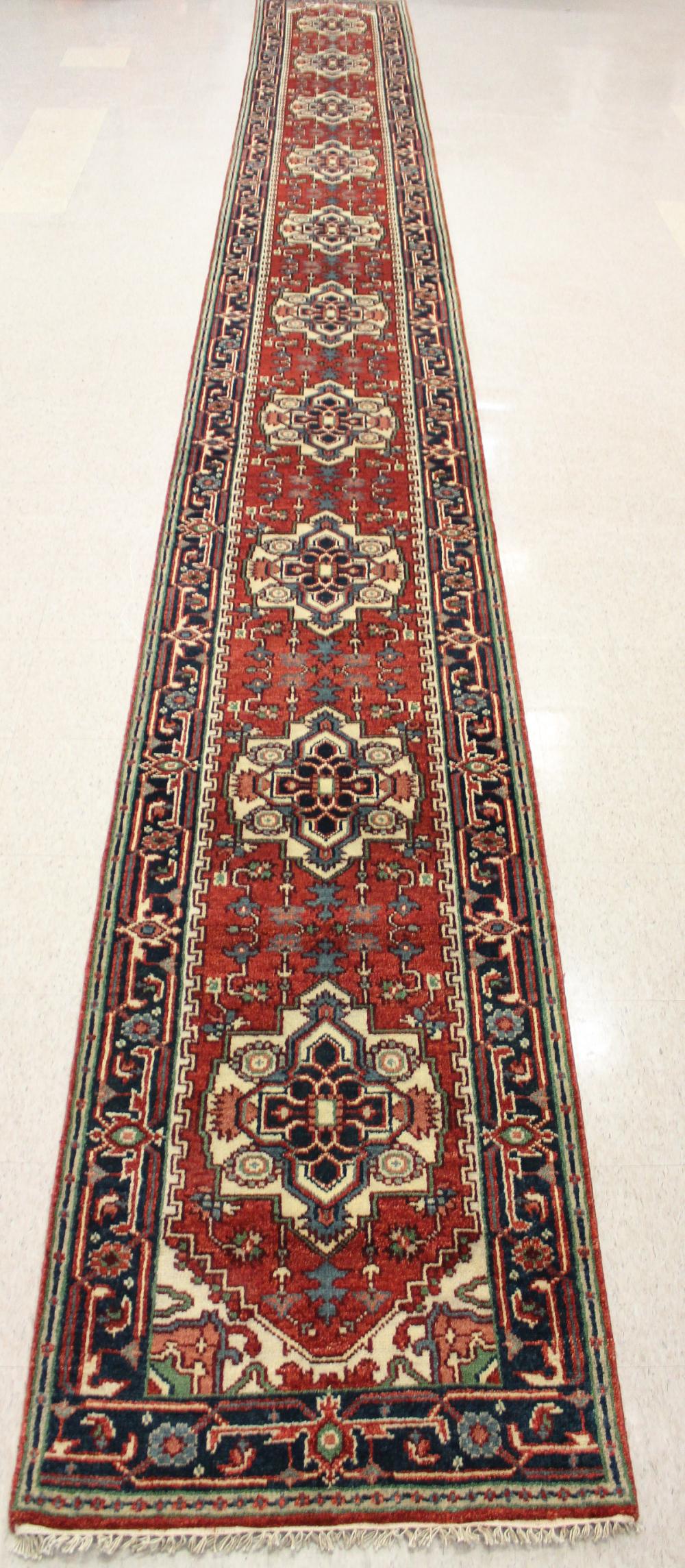 HAND KNOTTED ORIENTAL LONG RUG,