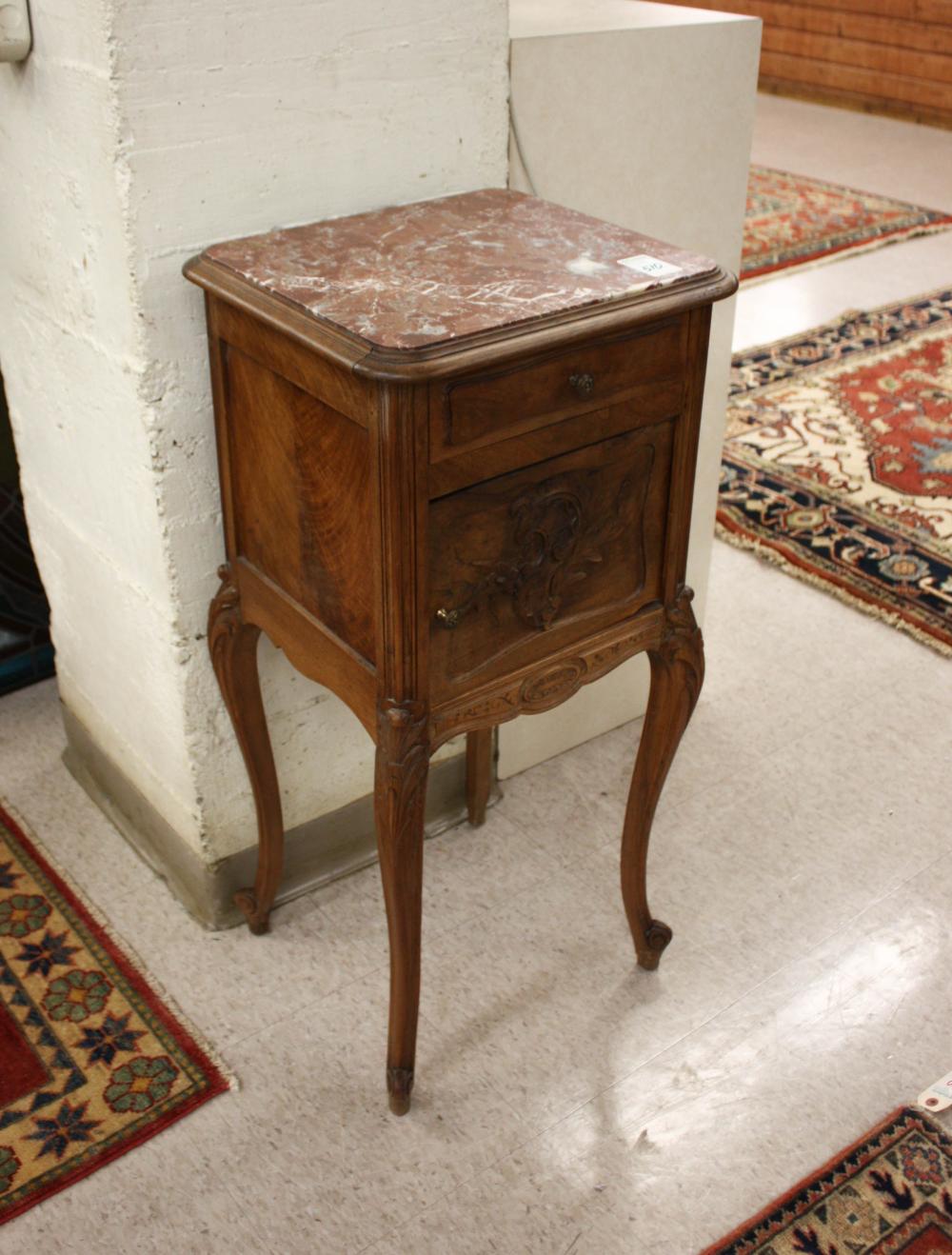 LOUIS XV STYLE MARBLE-TOP COMMODE