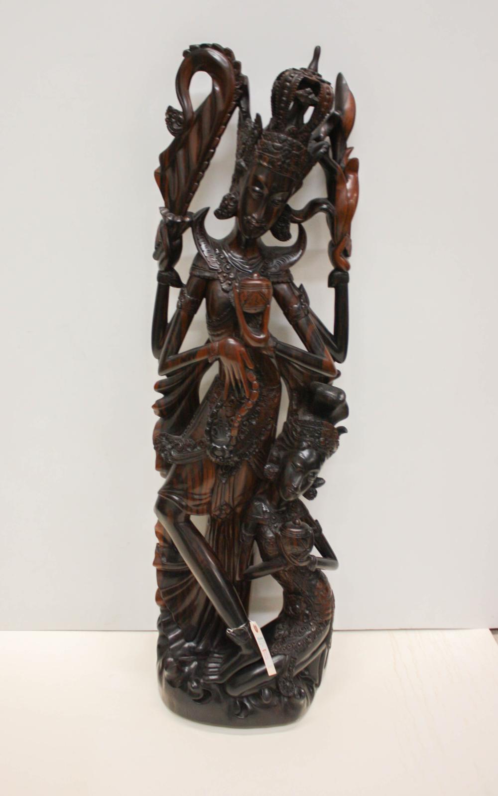 FIGURAL EXOTIC WOOD CARVINGFIGURAL