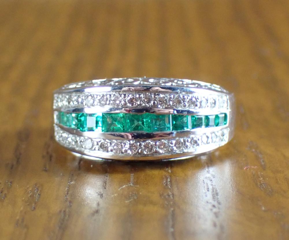 DIAMOND EMERALD AND FOURTEEN KARAT 33f8db