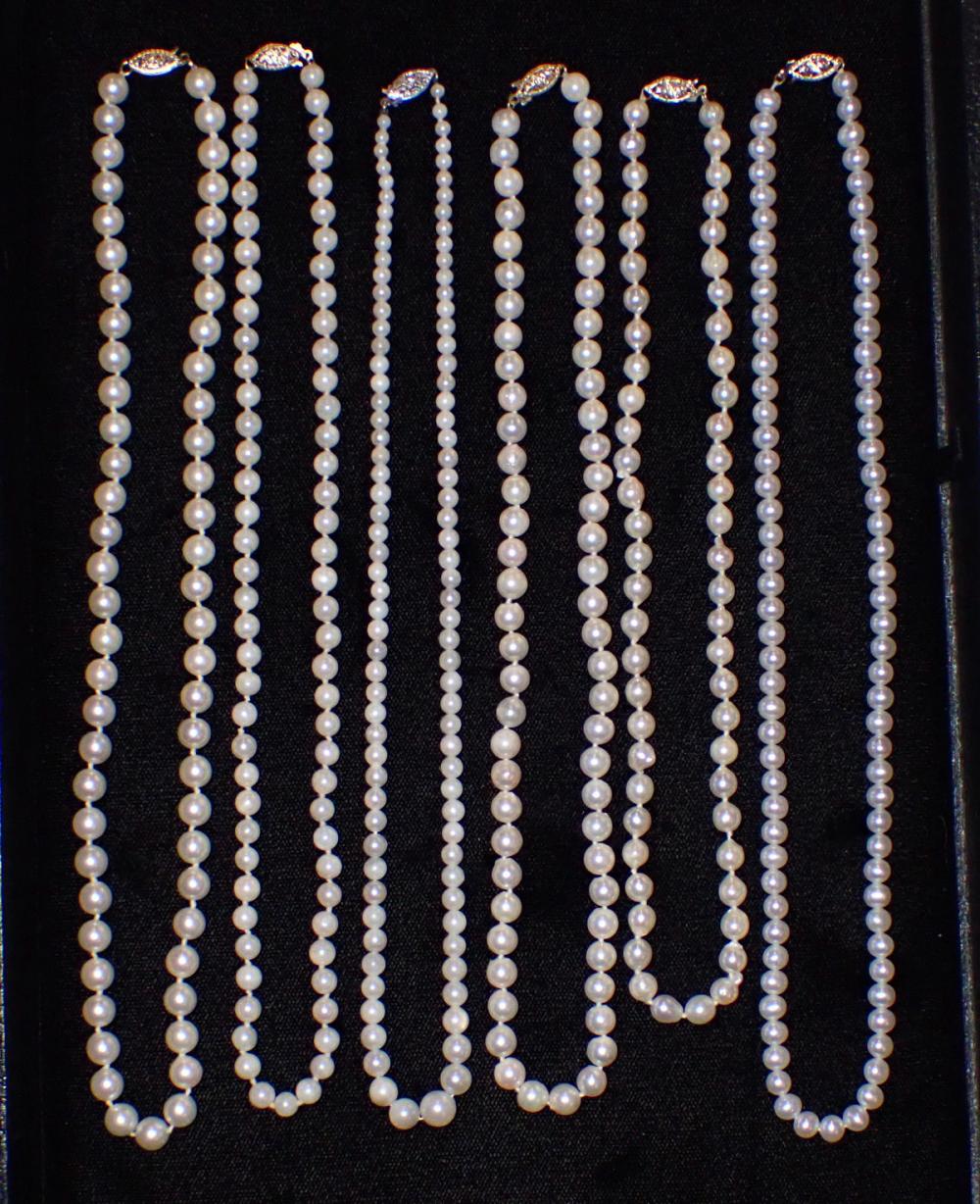 PRINCESS LENGTH WHITE PEARL NECKLACESSIX 33f92d