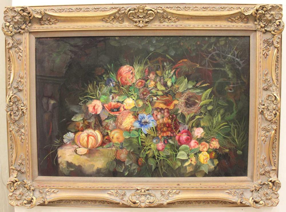 FLORAL STILL LIFE OIL ON CANVASFLORAL 33f948