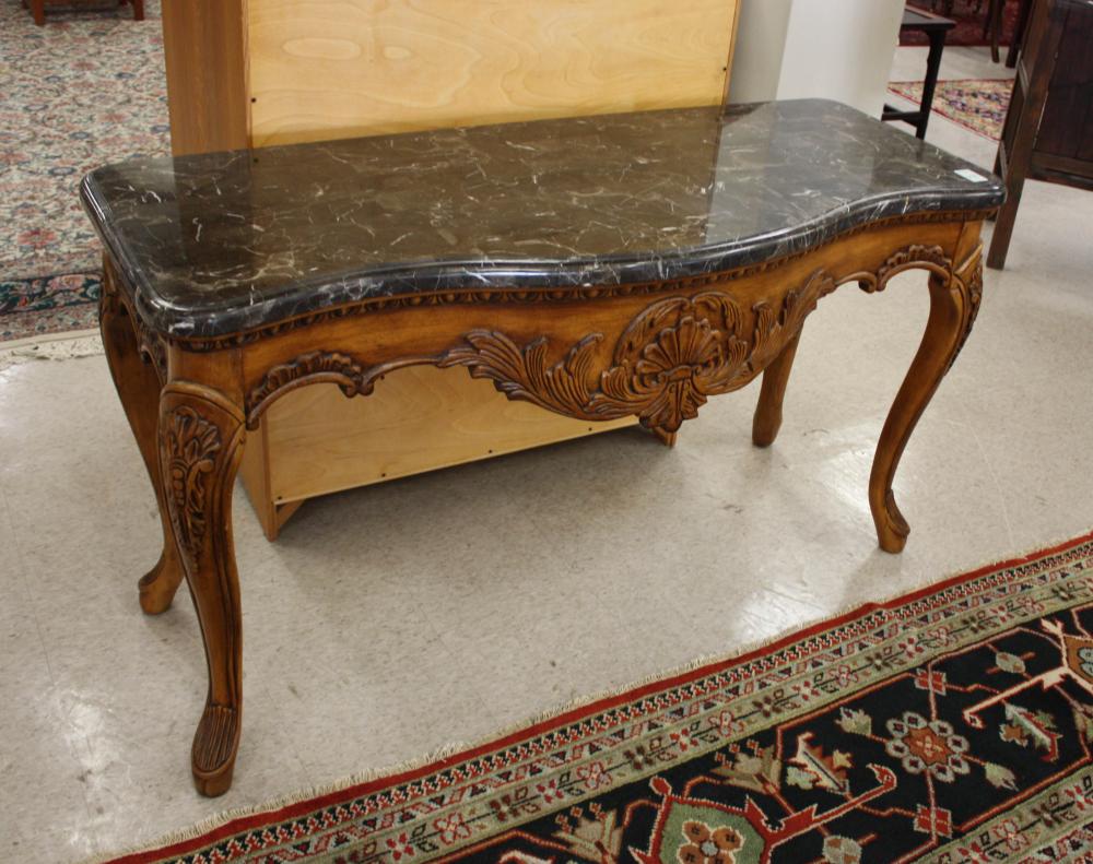 CONTINENTAL STYLE MARBLE TOP PECAN 33f969