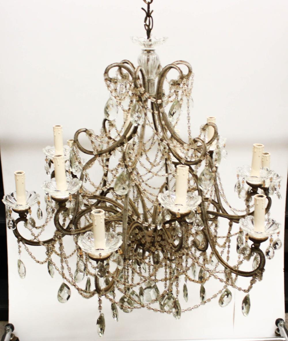 FRENCH STYLE TWELVE-LIGHT CHANDELIERFRENCH