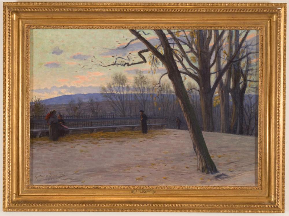 GUSTAVE DE BEAUMONT OIL ON CANVASGUSTAVE
