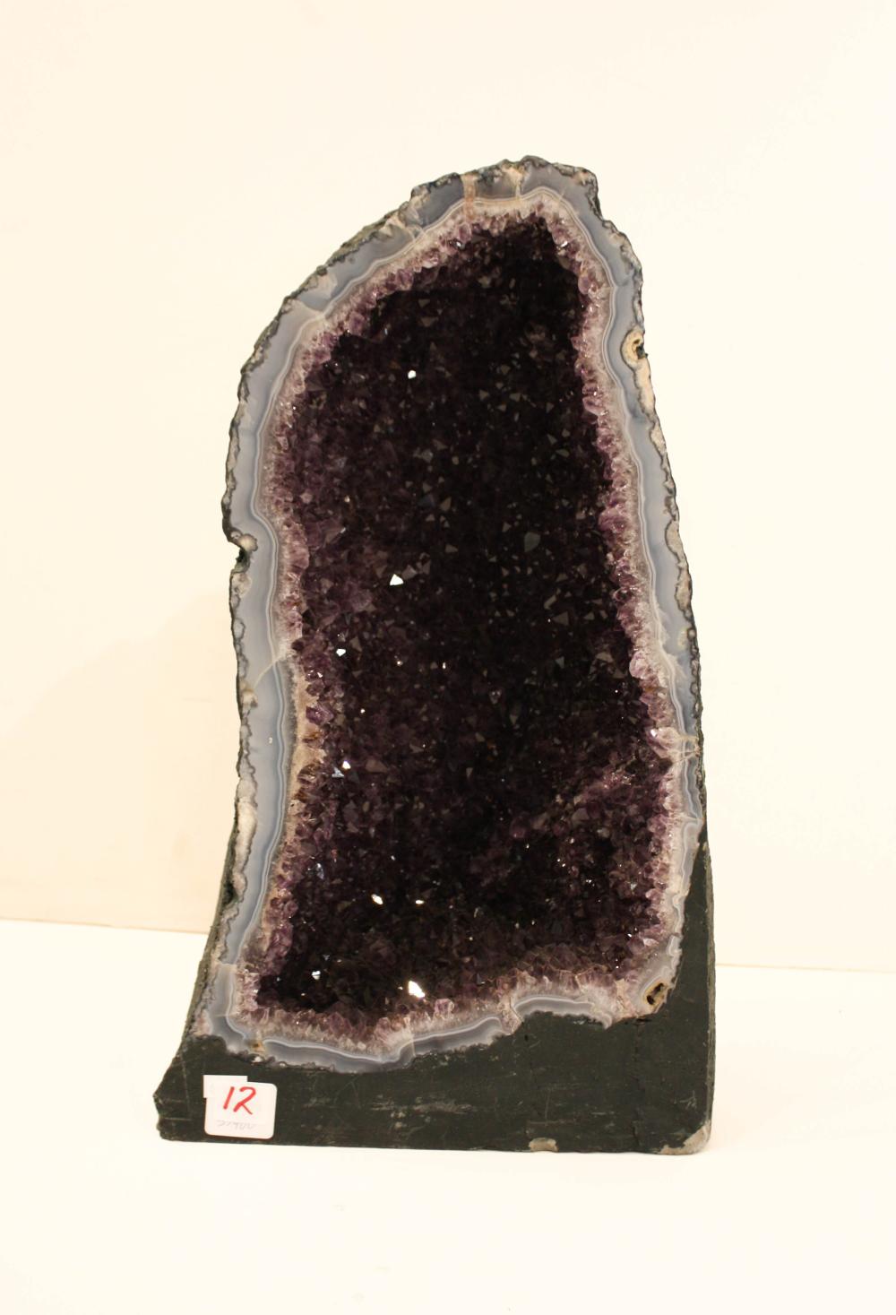 AMETHYST QUARTZ CAVE GEODE, 17.75"H